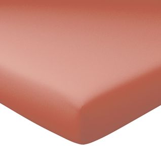 Drap-housse Grand Bonnet 90x200x32 Rose Blush En Lin