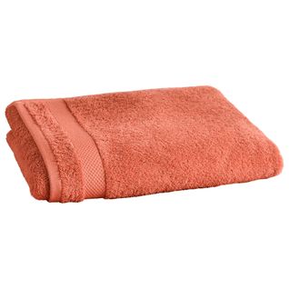 Drap De Bain 100x150 Orange Terracotta En Coton 500 G/m²