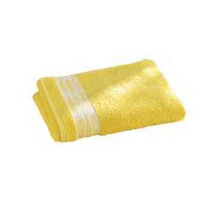 Serviette De Toilette 50x100 Jaune Mimosa En Coton 450 G/m²