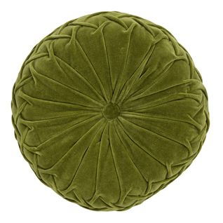 Coussin Rond Vert En Coton