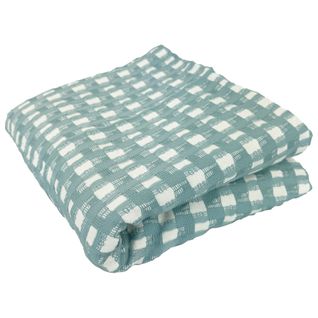 Jeté De Canapé 270x250 Bleu Aqua En Coton