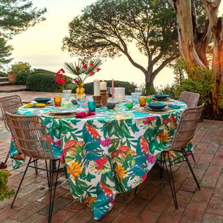 Nappe 140x140 Multicolore En Coton