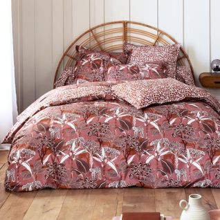 Housse De Couette 240x220 Rose Bois De Rose En Coton