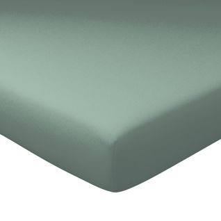 Drap-housse Grand Bonnet 160x200x32 Vert Amande En Coton