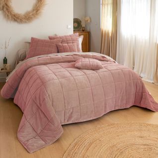 Plaid 150x150 Rose En Coton