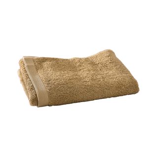 Serviette De Toilette 50x100 Marron Camel En Coton 550 G/m²