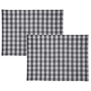 Lot De 4 Sets De Table 35x48 Gris En Coton