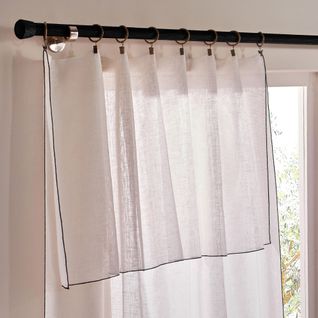 Voilage 140x295 Blanc Écru En Polyester