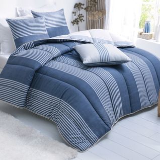 Couette Chaude 140x200 Bleu Marine En Polyester