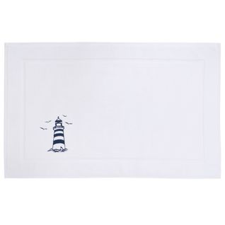 Tapis De Bain 45x75 Blanc En Coton 950 G/m²
