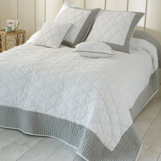 Plaid 150x150 Bleu Grisé En Coton