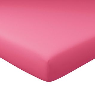Drap-housse Grand Bonnet 180x200x32 Rose Bonbon En Coton