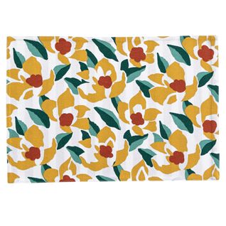 Lot De 2 Sets De Table 33x48 Jaune Ocre En Coton