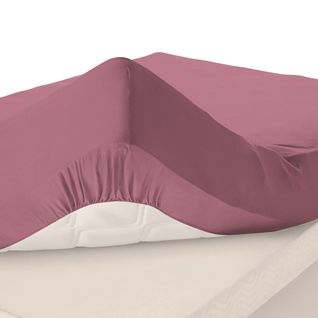 Drap-housse Grand Bonnet 90x200x40 Rose Framboise En Coton