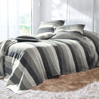Jeté De Canapé 230x250 Noir En Coton