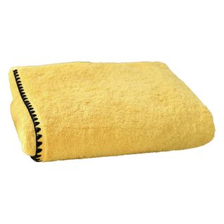 Drap De Bain 70x130 Jaune Paille En Coton