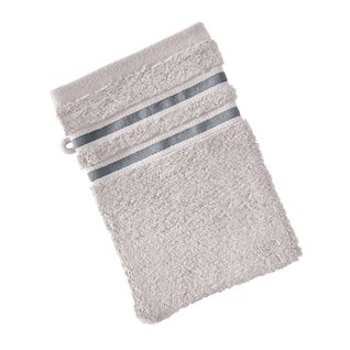 Lot De 2 Gant De Toilette 15x21 Gris Brume En Acrylique
