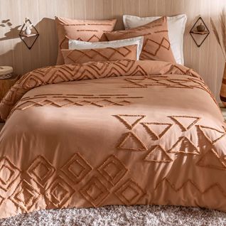 Taie Sac 63x63 Beige Doré En Coton