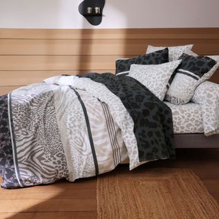 Housse De Couette 140x200 Gris En Coton