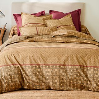 Drap-housse 140x190x28 Jaune Ocre En Coton