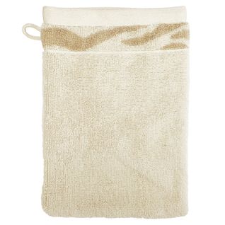 Lot De 2 Gant De Toilette 15x21 Beige En Coton 500 G/m²