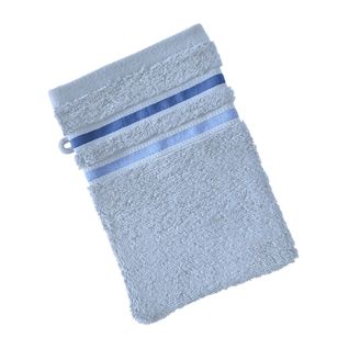 Lot De 2 Gant De Toilette 15x21 Bleu Nuage En Acrylique