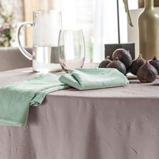 Nappe 180x285 Rose Vieux Rose En Polyester