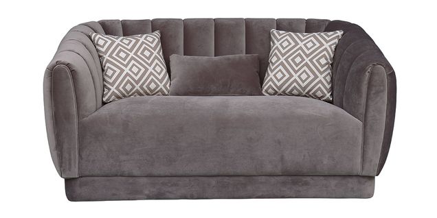 Canapé 2 Places En Velours Filona - Gris