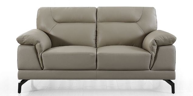 Canapé 2 Places Cuir Brody Beige - Angle Droit