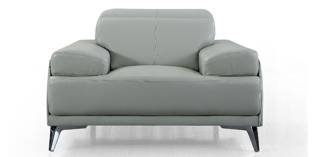 Fauteuil Cuir Design Garlik Gris Perle