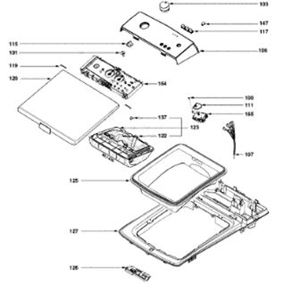 Dessus D'habillage (repère 127) Machine à Laver, Lave-linge 52x2823 Thomson, Ocean, Gorenje, Proline