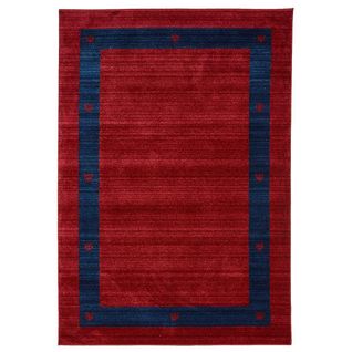 Tapis Salle à Manger 200x300 Tissé Rouge Rectangle Motif Simple Chobay 5