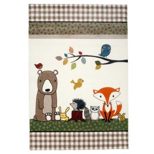 Tapis Enfant 120x170 Rectangle Tissé Beige Lyn8 Photo De Foret