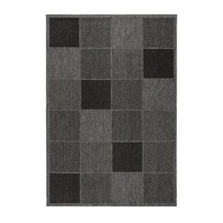 Tapis Extérieur 160x230 Tissé Kilim Gris Clair Et Gris Foncé Clair Lyn45 Sunsau 5