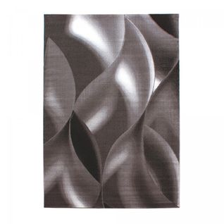 Tapis Cuisine 120x170 Tissé Marron Clair Et Marron Foncé Motif Géométrique