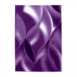 Tapis Entrée 80x150 Tissé Violet Clair Et Violet Foncé Motif Géométrique