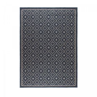 Tapis Extérieur 120x170 Tissé Kilim Bleu Babta