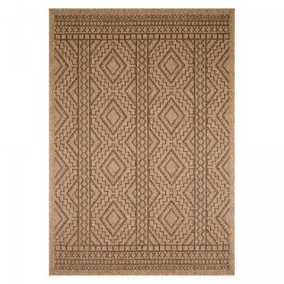 Tapis Extérieur 160x230 Tissé Kilim Marron Jute Art 2