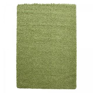 Tapis Poils Longs Shaggy 80x150 Rectangle Tissé Vert Motif Uni Uni L