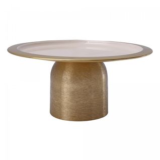 Plateau De Présentation Fait à La Main Ara 29x29x14 Or Et Poudre Rose