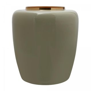 Vase Fait à La Main En Fer Obla 34x34x36,5 Menthe