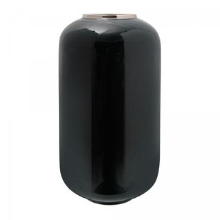 Vase Fait à La Main En Fer Oble 24x24x48,5 Vert Foncé Et Gris