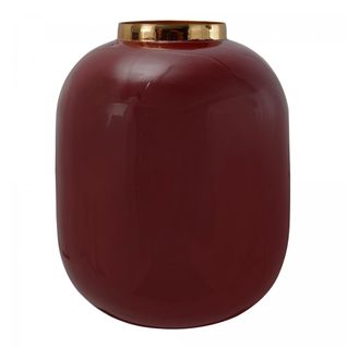 Vase Fait à La Main En Fer Obly 16,5x16,5x20 Prune