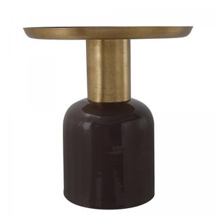 Table Basse Fait Main En Fer Motif Rétro-vintage Eya 41x41 Doré