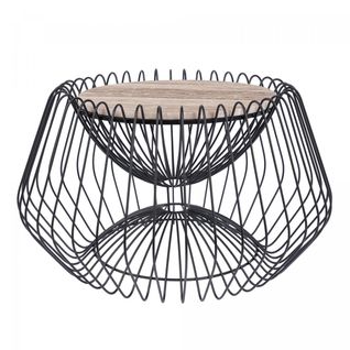 Table Basse Fait Main En Marbre Ese 60x60 Marron Et Noir