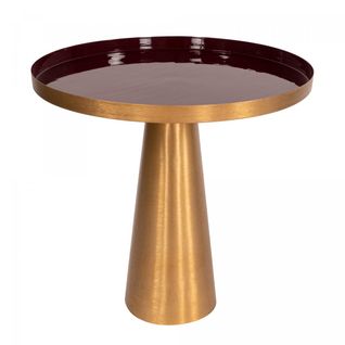 Table Basse Fait Main En Fer Motif Contemporain Ebi 51x51 Prune