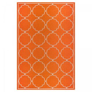 Tapis Extérieur 120x170 Tissé Kilim Orange Kuma