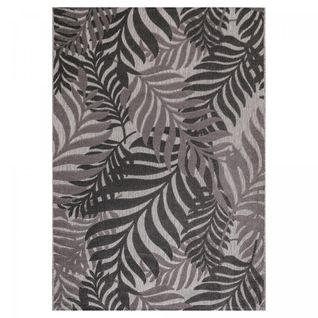 Tapis Extérieur 80x150 Tissé Kilim Gris Chimek