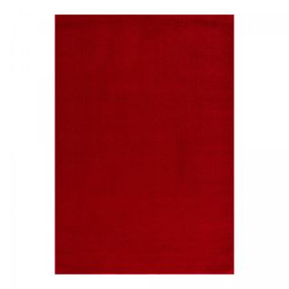 Tapis Salle De Gym Ø200cm Tissé Rouge Rond Motif Uni Nossa