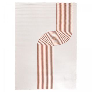 Tapis Extérieur, Kilim Reversible 160x230 Lyn2 Bm Reversible Terracotta Et Crème